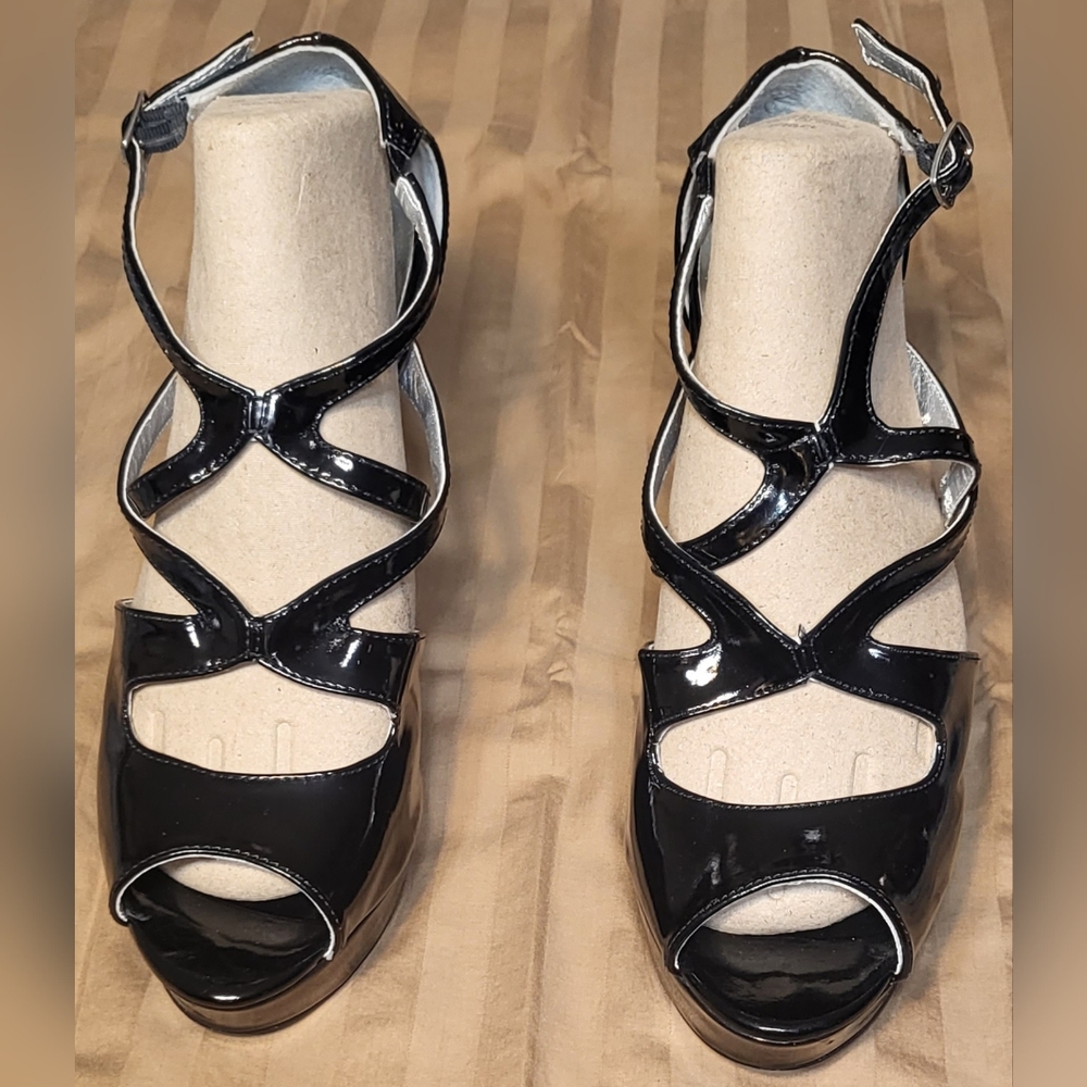 Platform Patent 5" Heels, sz 10